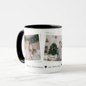 Christmas Snapshots 3 Photo Personalized Gift Mok (Voorkant links)