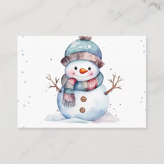 Christmas Sneeuwman raden hoeveel Snoepjes Informatiekaartje (Achterkant)