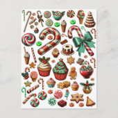 Christmas Snoep And Sweet trakteert clipart Briefkaart (Voorkant)