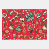 Christmas Snoep And Sweet trakteert clipart Inpakpapier Vel (Voorkant 3)
