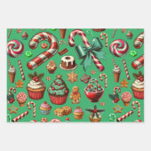 Christmas Snoep And Sweet trakteert clipart Inpakpapier Vel (Voorkant 2)