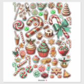 Christmas Snoep And Sweet trakteert clipart Sticker (Vel)