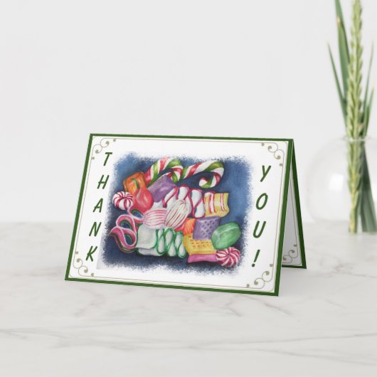 CHRISTMAS SNOEP DANK U BEDANKKAART (Voorkant)