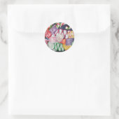 CHRISTMAS SNOEP PEACEFUL JOY RONDE STICKER (Tas)