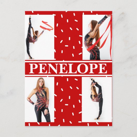 Christmas Snoep Sprinkle 4 Fotocollage Briefkaart (Voorkant)