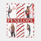 Christmas Snoep Sprinkle 4 Fotocollage Fleece Deken (Voorkant)