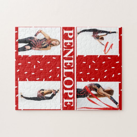 Christmas Snoep Sprinkle 4 Fotocollage Legpuzzel (Horizontaal)