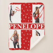 Christmas Snoep Sprinkle 4 Fotocollage Sherpa Deken (Voorkant)