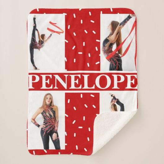 Christmas Snoep Sprinkle 4 Fotocollage Sherpa Deken (Voorkant)