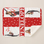 Christmas Snoep Sprinkle 4 Fotocollage Sherpa Deken (Voorkant (horizontaal))