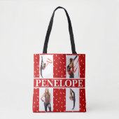 Christmas Snoep Sprinkle 4 Fotocollage Tote Bag (Voorkant)