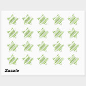 Christmas Snoep Stripe Star Sticker (Vel)
