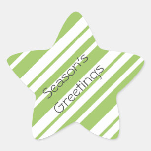 Christmas Snoep Stripe Star Sticker
