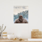 CHRISTMAS SNOW BIGFOOT SASQUATCH III POSTER (Keuken)
