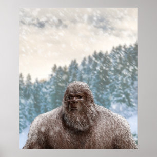 CHRISTMAS SNOW BIGFOOT SASQUATCH III POSTER