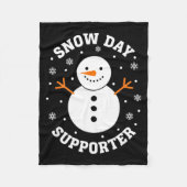 Christmas Snow Day Suprter Snowflake Snowman Funny Fleece Deken (Voorkant)