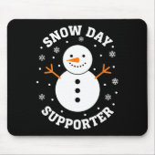 Christmas Snow Day Suprter Snowflake Snowman Funny Muismat (Voorkant)