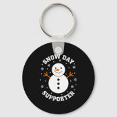 Christmas Snow Day Suprter Snowflake Snowman Funny Sleutelhanger (Voorkant)