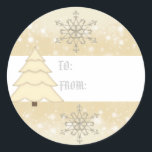 Christmas Snow Flakes cadeau label<br><div class="desc">leuk Gift label ontwerp van Yanna</div>