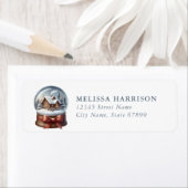 Christmas Snow Globe Return Address Labels (Insitu)