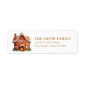 Christmas Snow Globe Return Address Labels (Voorkant)