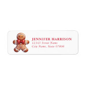 Christmas Snow Globe Return Address Labels (Voorkant)
