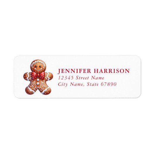 Christmas Snow Globe Return Address Labels (Voorkant)