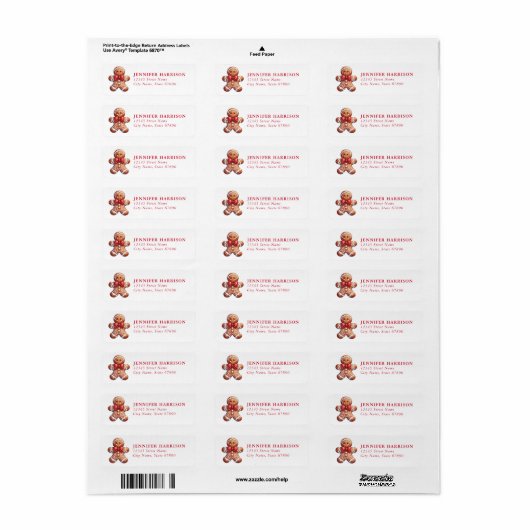 Christmas Snow Globe Return Address Labels (Full Sheet)
