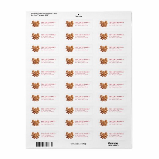 Christmas Snow Globe Return Address Labels (Full Sheet)