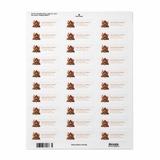 Christmas Snow Globe Return Address Labels (Full Sheet)