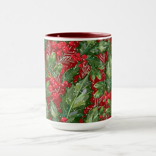 Christmas Snow Holly Mok (Midden)