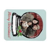 Christmas Snow Wereldbol Foto Magneet (Horizontaal)