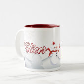 Christmas Snowball Mug Tweekleurige Koffiemok (Voorkant links)