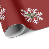 Christmas Snowflake And Shy Red Berry Cadeaupapier (Rol Hoek)