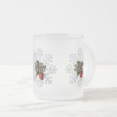 Christmas Snowflake And Shy Red Berry Matglas Koffiemok (Voorkant rechts)