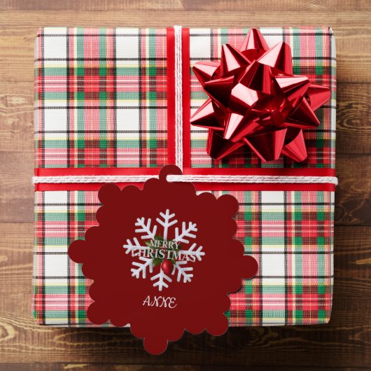 Christmas Snowflake And Shy Red Berry Ornament Kaart (Insitu (Geschenk))