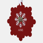 Christmas Snowflake And Shy Red Berry Ornament Kaart (Links)