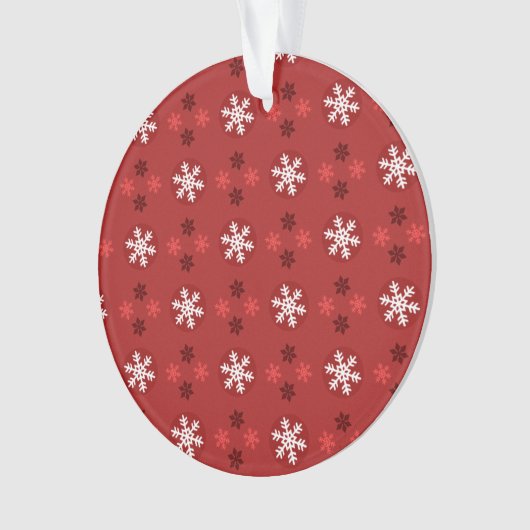 Christmas Snowflake Art Pattern Ornament (voorkant)