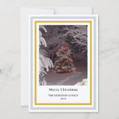 Christmas Snowflake Christmas Tree INSERT PHOTO Feestdagenkaart (Voorkant)