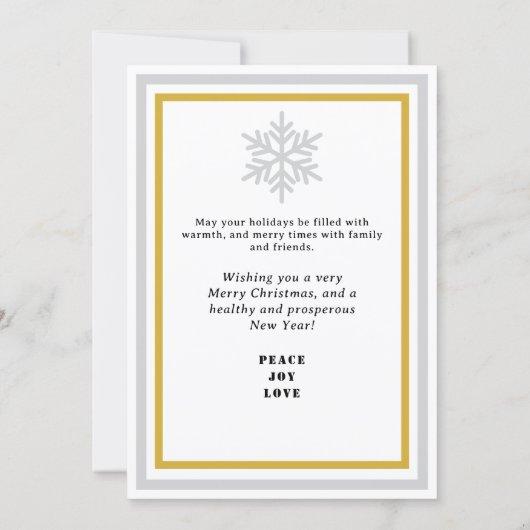 Christmas Snowflake Christmas Tree INSERT PHOTO Feestdagenkaart (Achterkant)