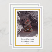 Christmas Snowflake Christmas Tree INSERT PHOTO Feestdagenkaart (Voorkant / Achterkant)
