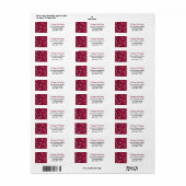 Christmas Snowflake Etiket (Full Sheet)