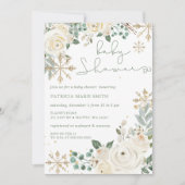 Christmas Snowflake Genderneutraal Baby shower Kaart (Voorkant)