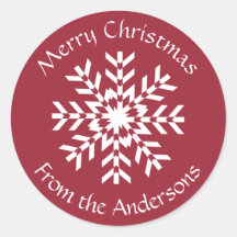 Christmas Snowflake Gift Label van uw familie