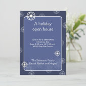 CHRISTMAS Snowflake Holiday Open House Kaart (Staand voorkant)