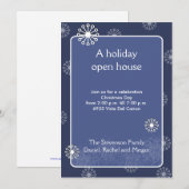 CHRISTMAS Snowflake Holiday Open House Kaart (Voorkant / Achterkant)