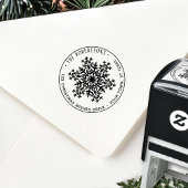 Christmas Snowflake Holiday Return Address Zelfinktende Stempel