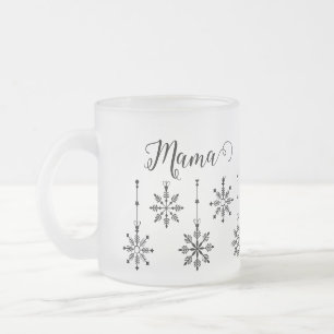 Christmas Snowflake Mama - bewerkbare Frosted Mok