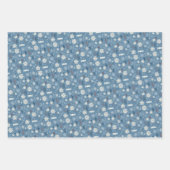 Christmas Snowflake Repeating Name Personalized Inpakpapier Vel (Voorkant 2)