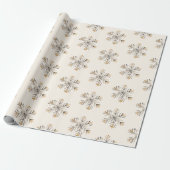Christmas Snowflake Wrapping Paper | Cadeauverpakk Cadeaupapier (Uitgerold)